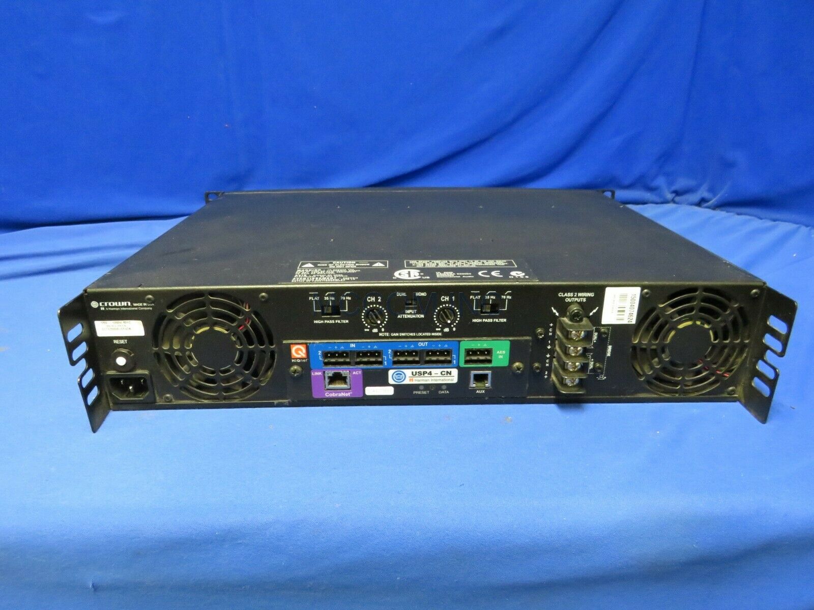 パワーアンプ CTS 2000 Crown CTs-2000 Two Channel Power Amplifier w/ USP4CN Card